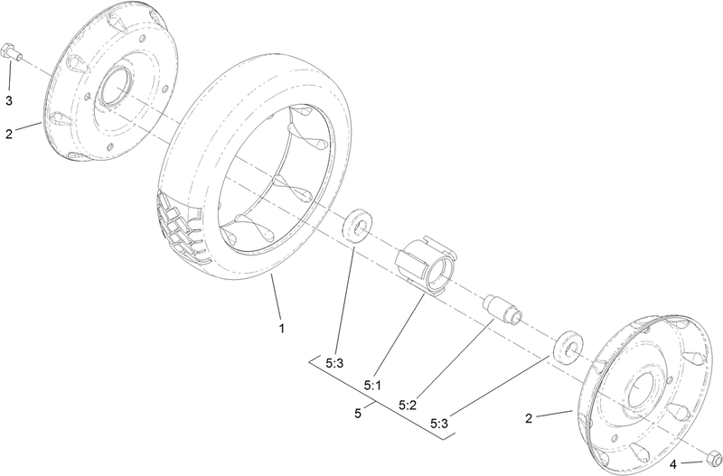 Front Wheel and Tire Assembly No 121 1380