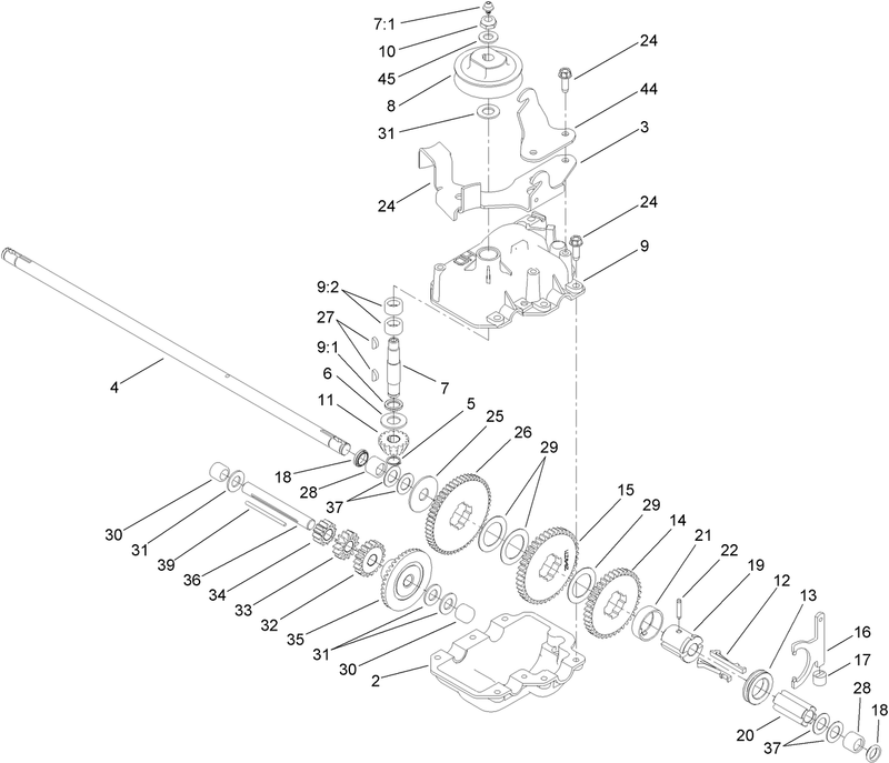 Gear Case Assembly No 74 1860