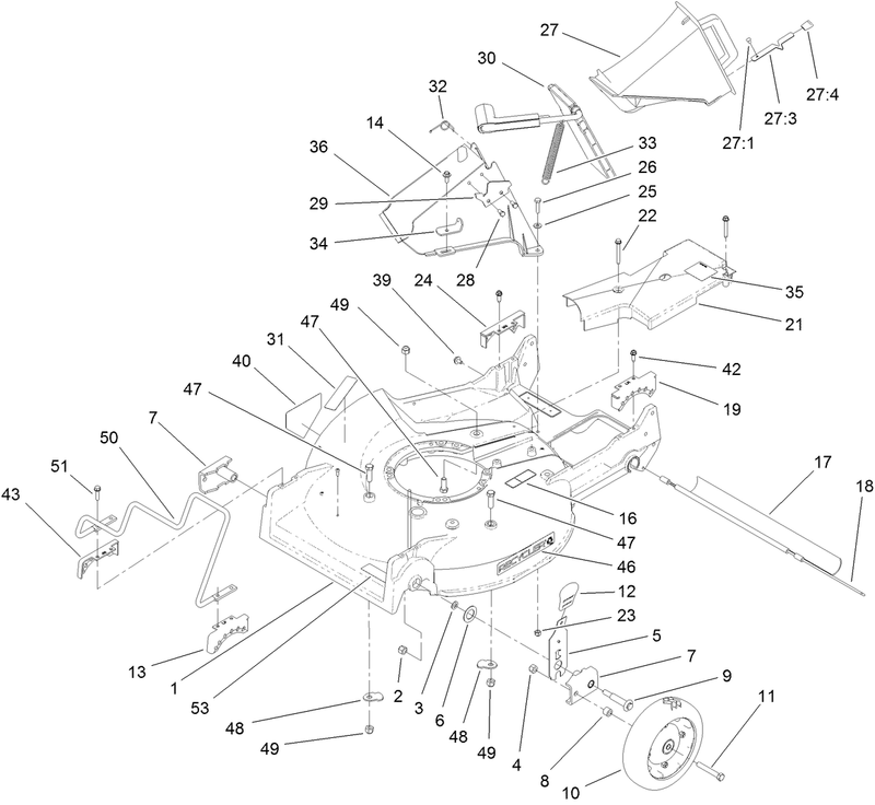 Housing Chute and Wheel Assembly