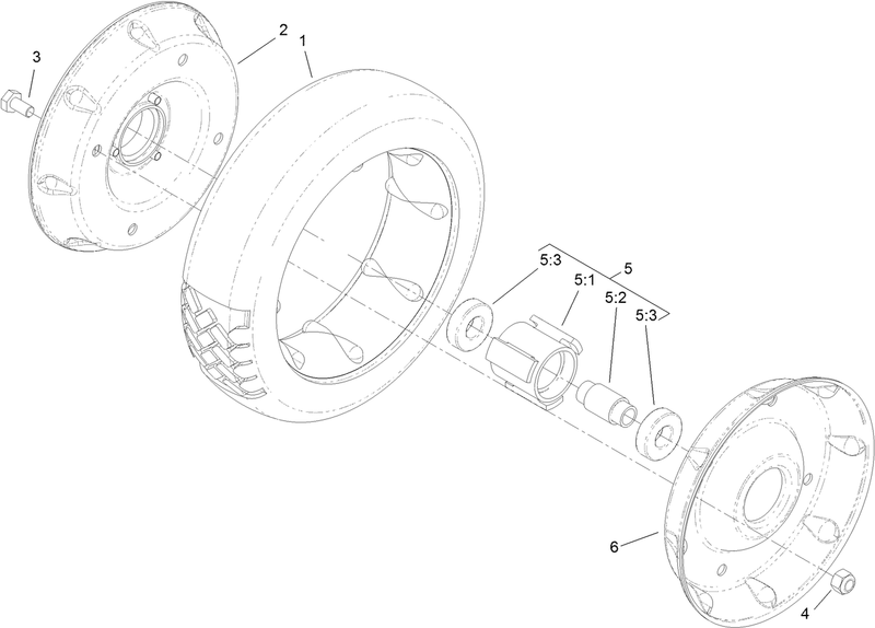 Rear Wheel and Tire Assembly No 121 1379