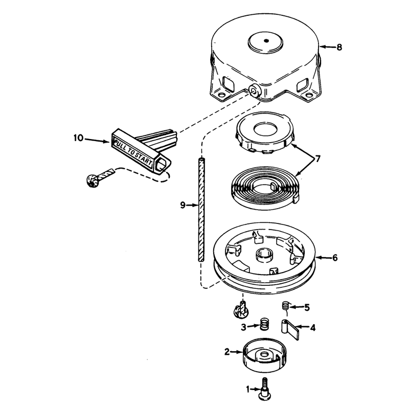 Shroud & Rewind Starter No. 590537 (engine Model Ah50 Type 1585 & Ah520) (unit Model 38020 & 38030)
