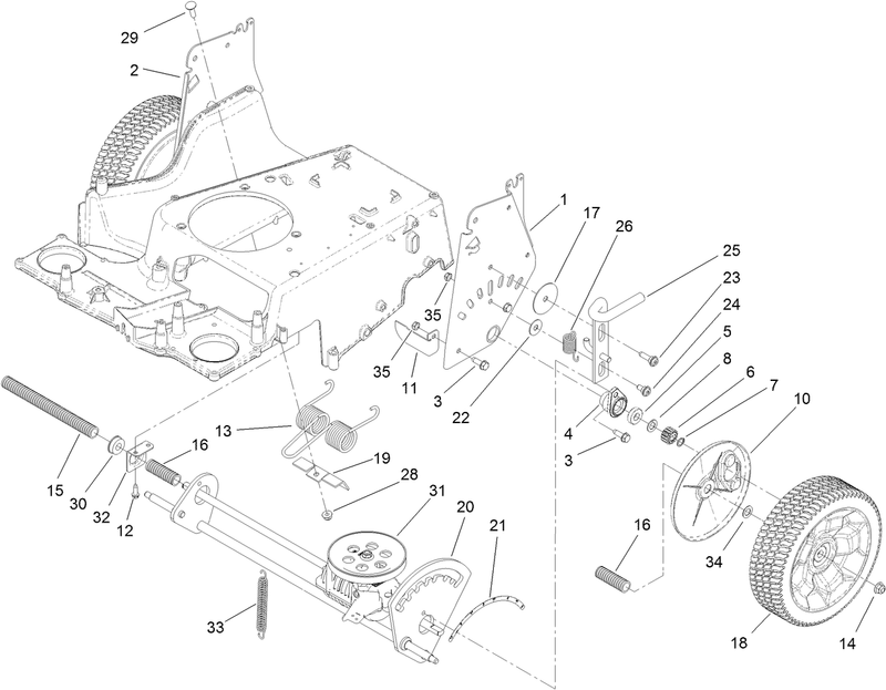 Traction and Height of Cut Assembly