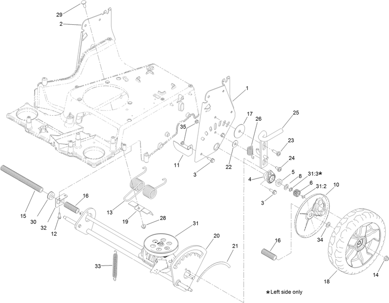 Traction and Height of Cut Assembly