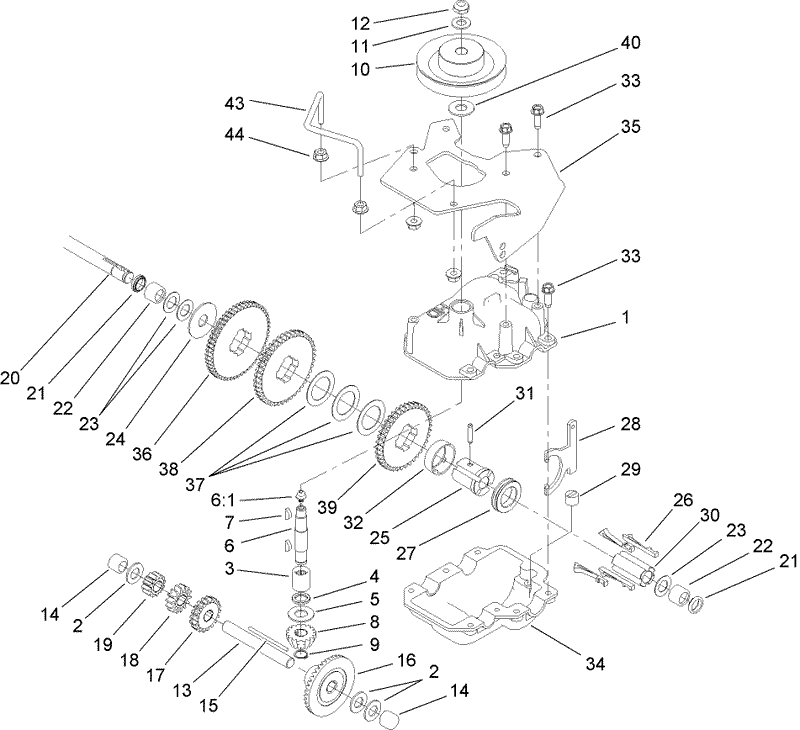 Gear Case Assembly No 109 3558