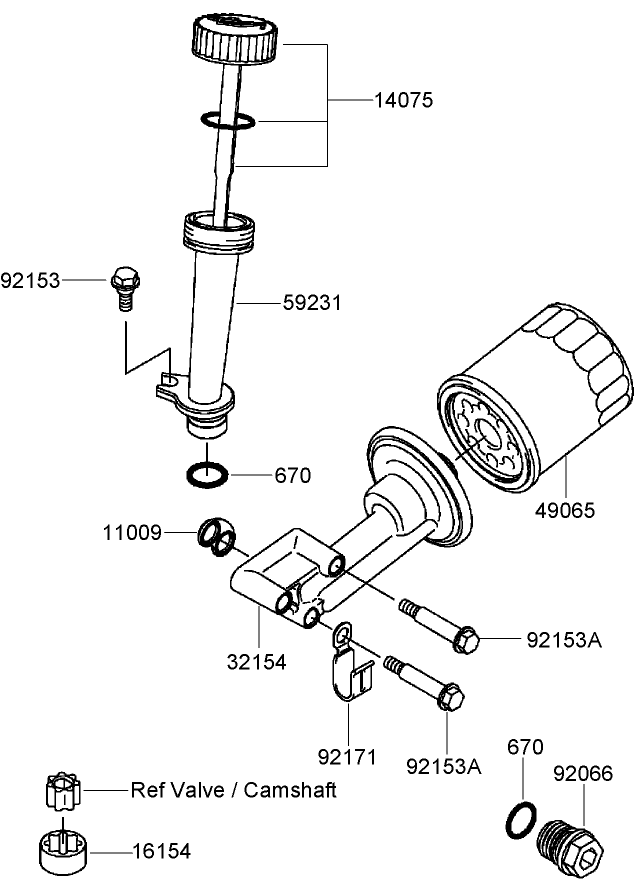 Lubrication Equipment Assembly Kawasaki FJ180V AS64