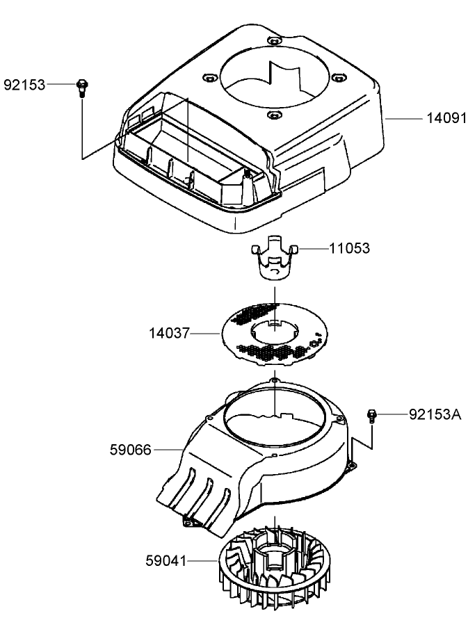 Cooling Equipment Assembly Kawasaki FJ180V AS64