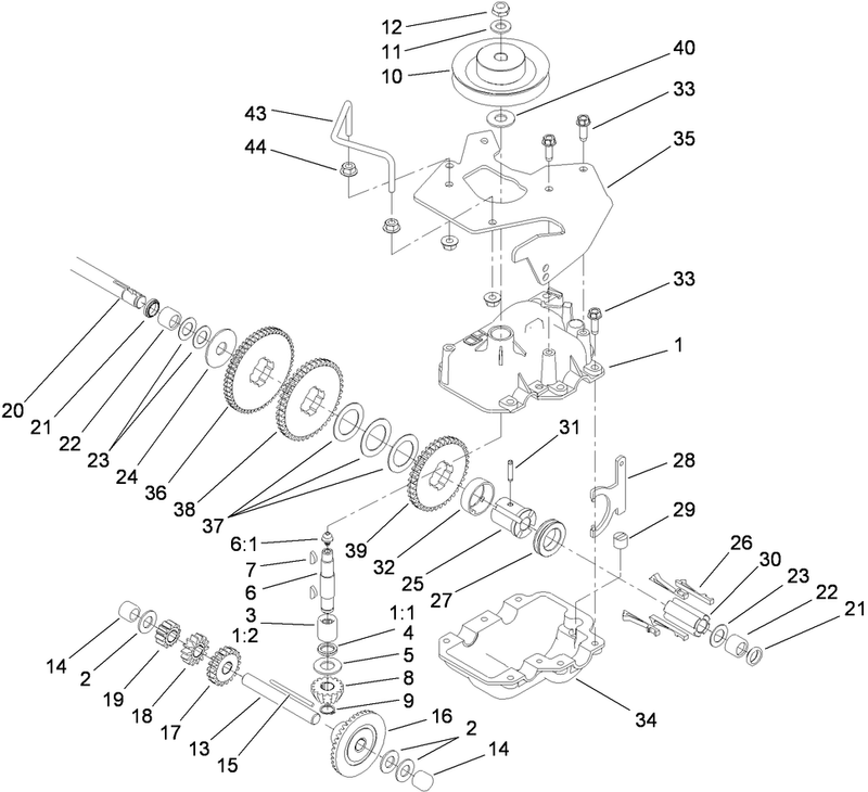 Gear Case Assembly No 109 3558