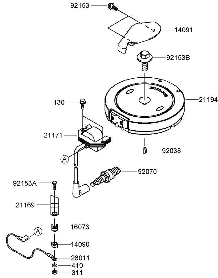 Electric Equipment Assembly Kawasaki FJ180V AS64