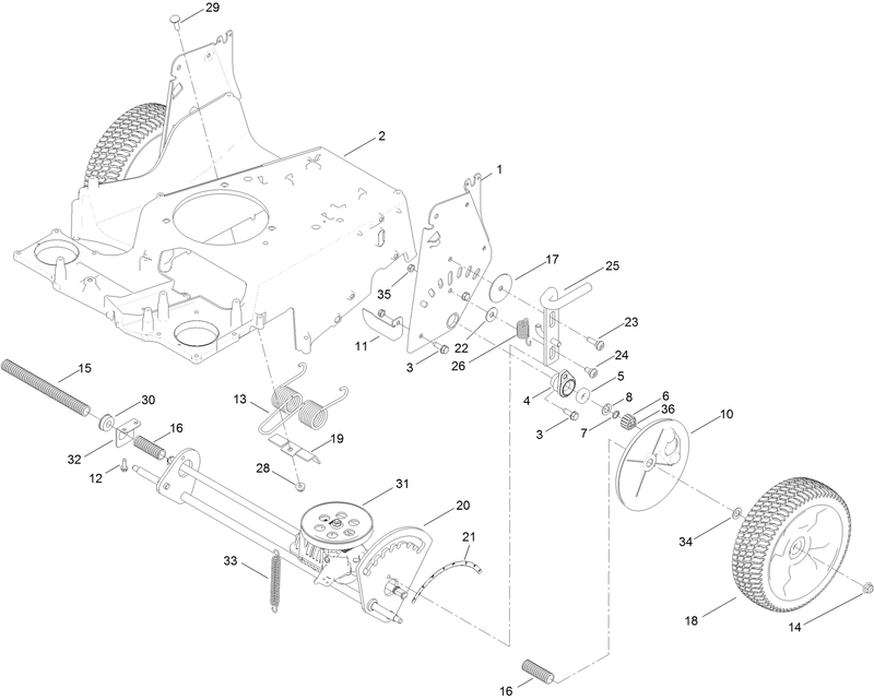 Traction and Height of Cut Assembly