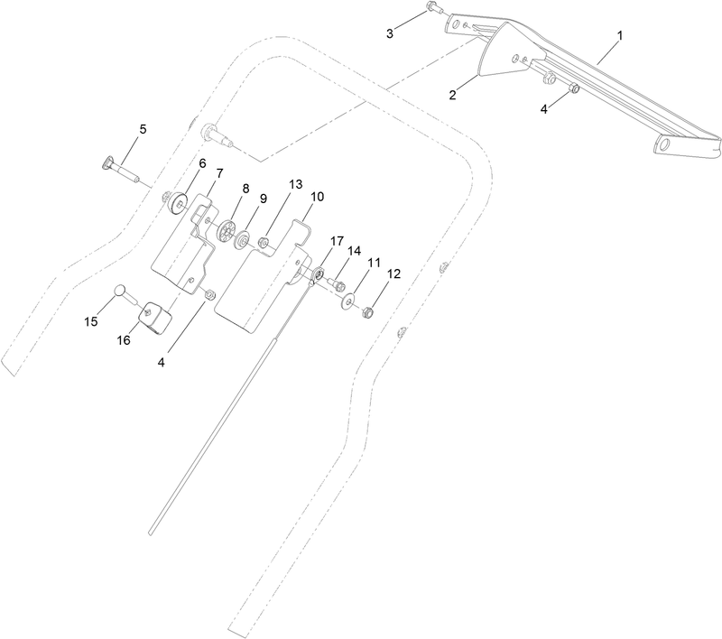 Brake Cable and Control Bar Assembly