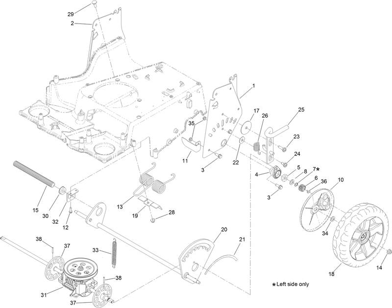 Traction and Height of Cut Assembly