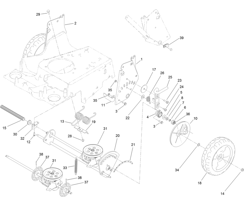 Traction and Height of Cut Assembly