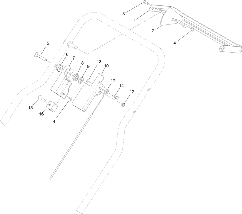 Brake Cable and Control Bar Assembly