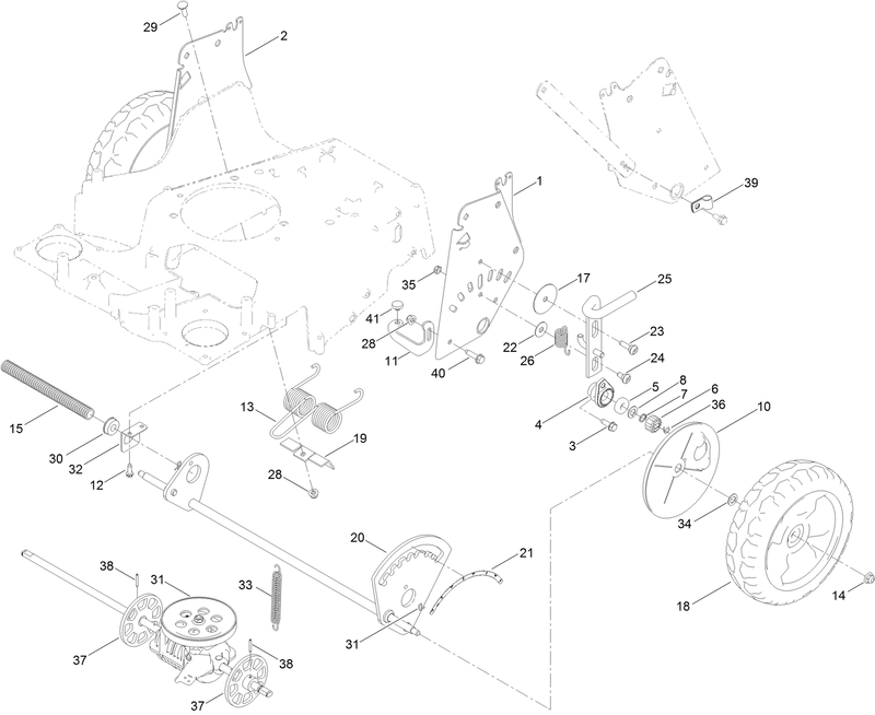 Traction and Height of Cut Assembly