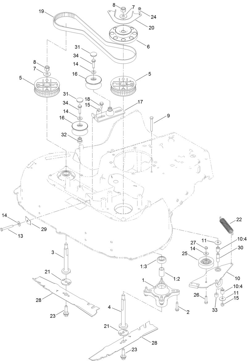 Blade and Spindle Assembly