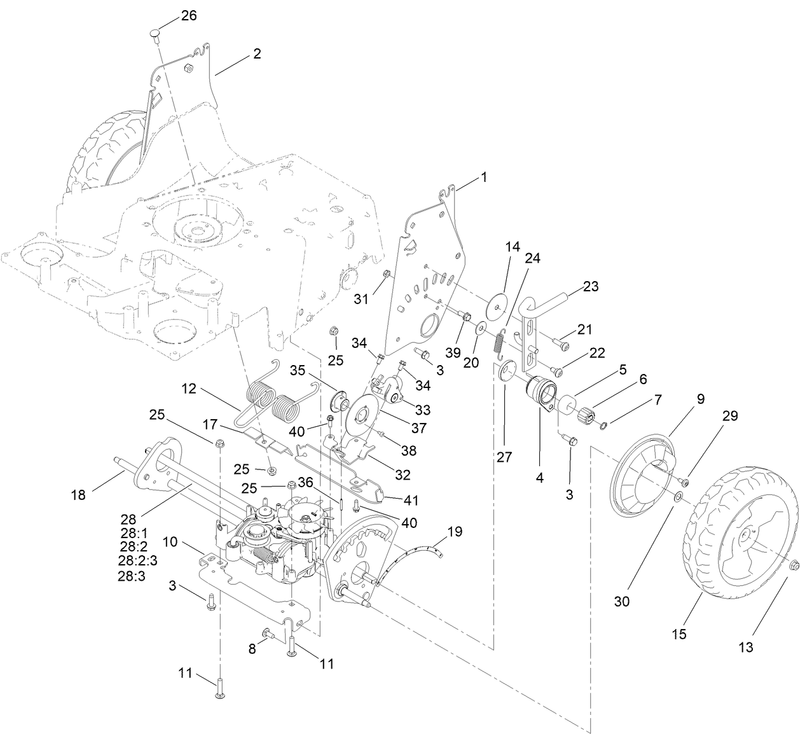 Transmission and HOC Assembly