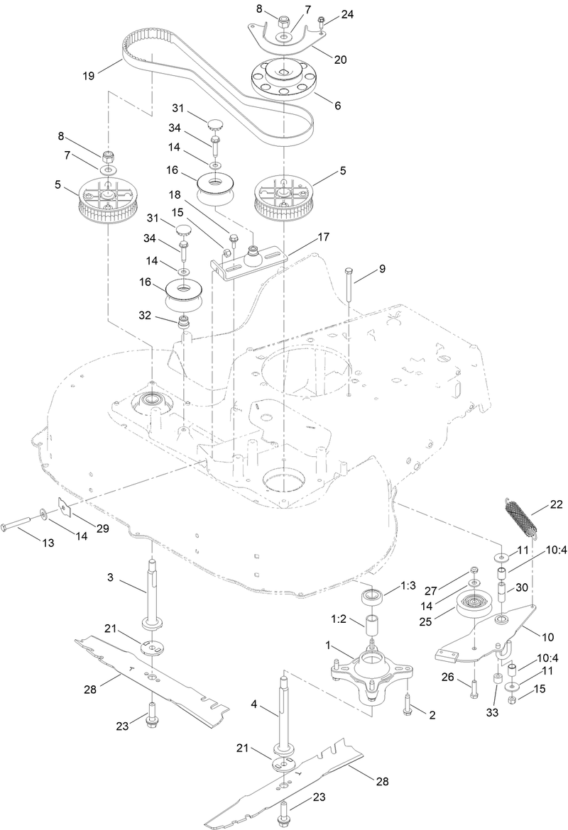 Blade and Spindle Assembly