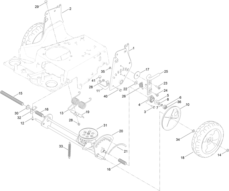 Traction and Height of Cut Assembly