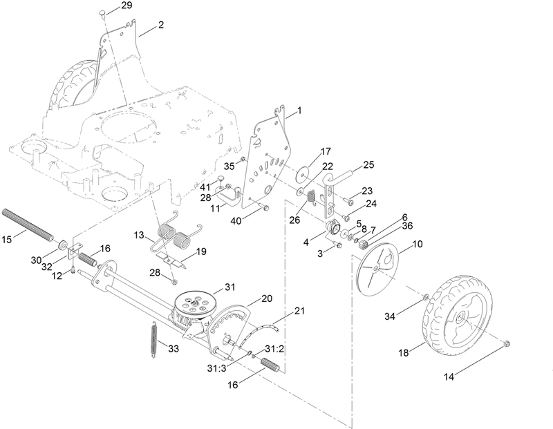 Traction and Height of Cut Assembly
