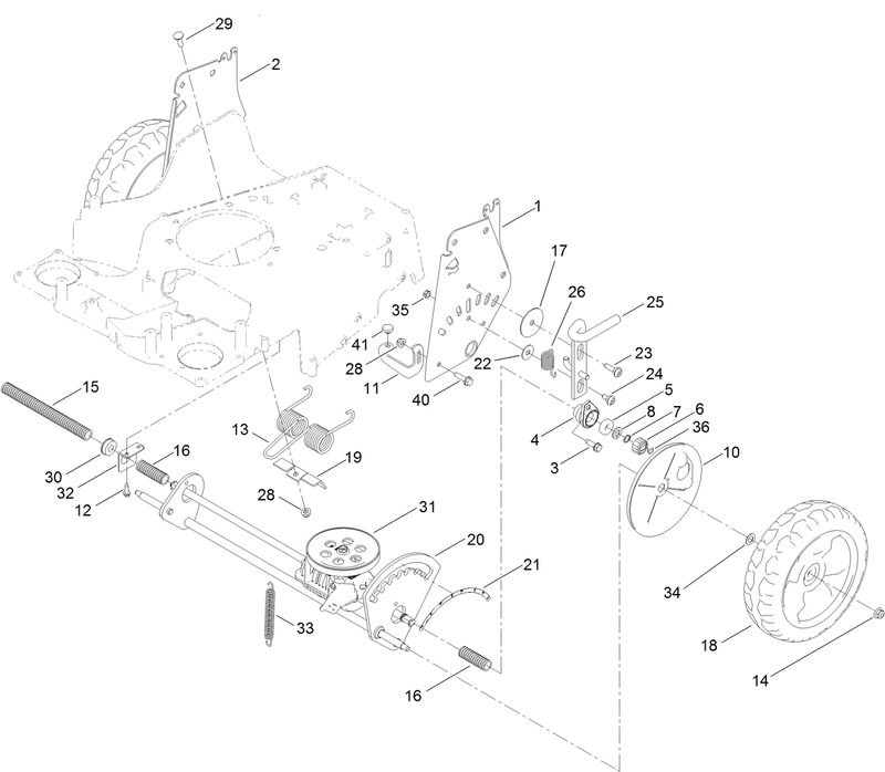 Traction and Height of Cut Assembly