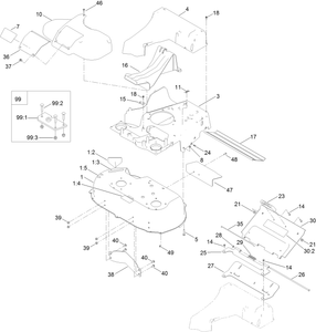 Deck Frame and Chute Assembly