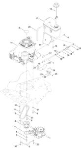 Engine and Fuel Tank Assembly