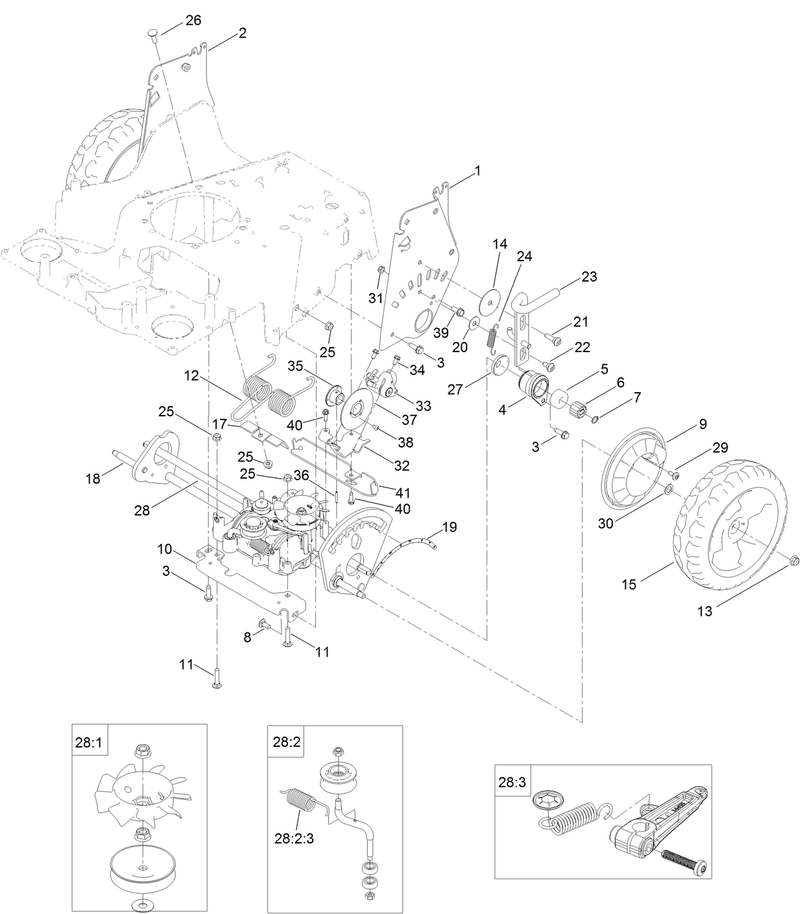 Traction and Height of Cut Assembly