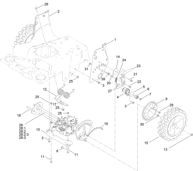 Traction and Height of Cut Assembly