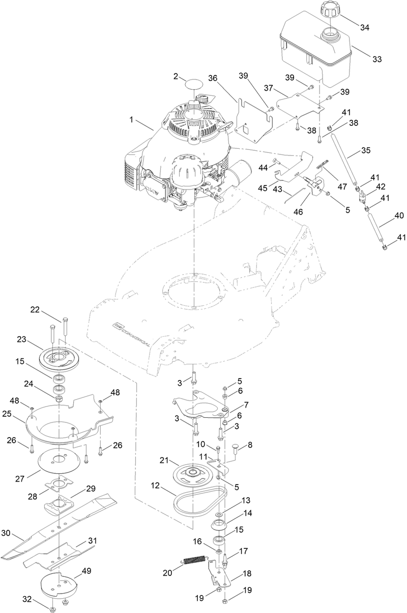 Engine and Blade Assembly