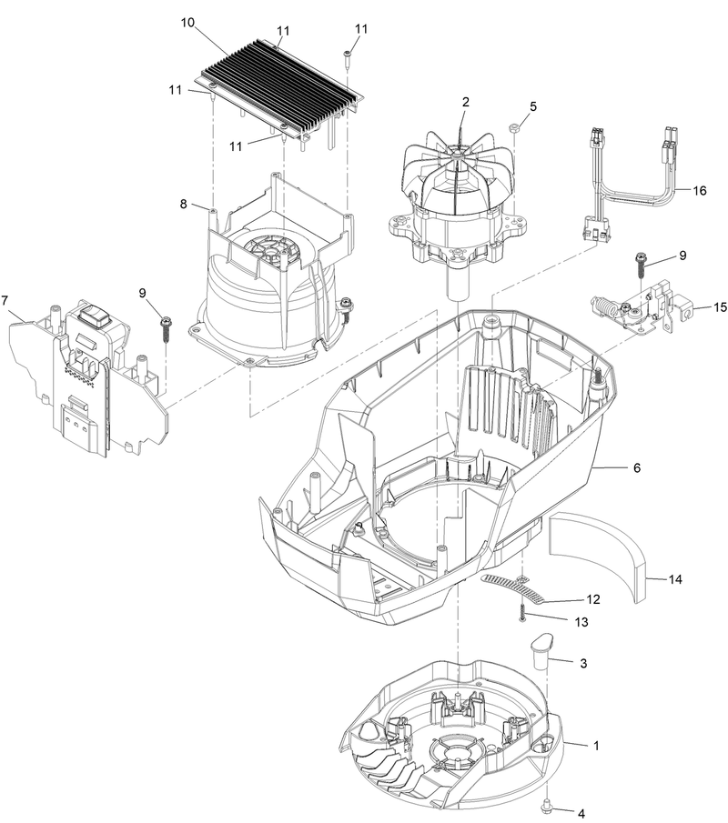 Motor Module Assembly No 140 4120 Lower Shroud Assembly