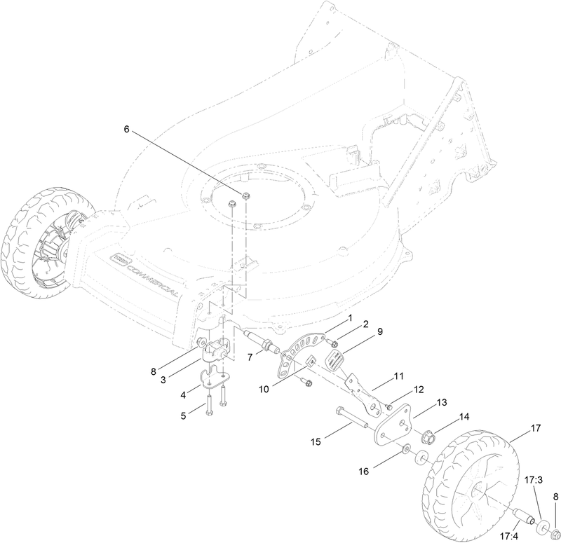 Front Wheel and Height of Cut and Assembly