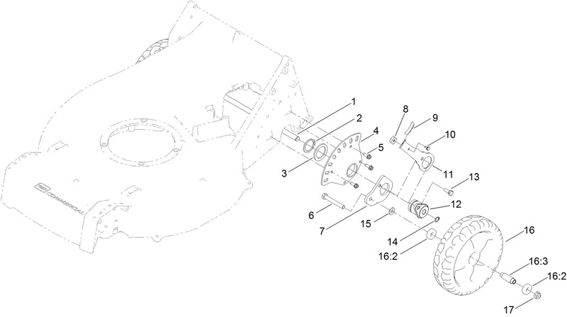 Rear Wheel and Hight of Cut Assembly