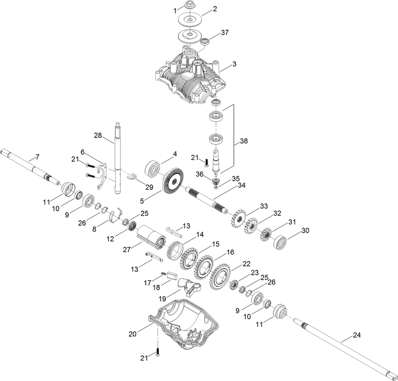 Transmission Assembly No 131 0859