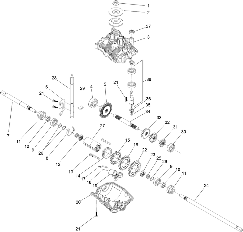 Transmission Assembly No 131 0859