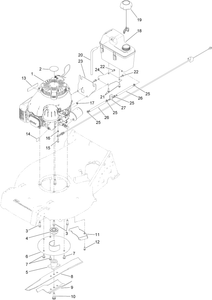 Engine Fuel Tank and Blade Assembly