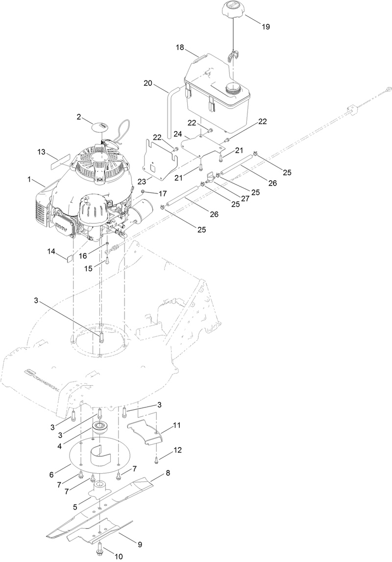 Engine and Blade Assembly