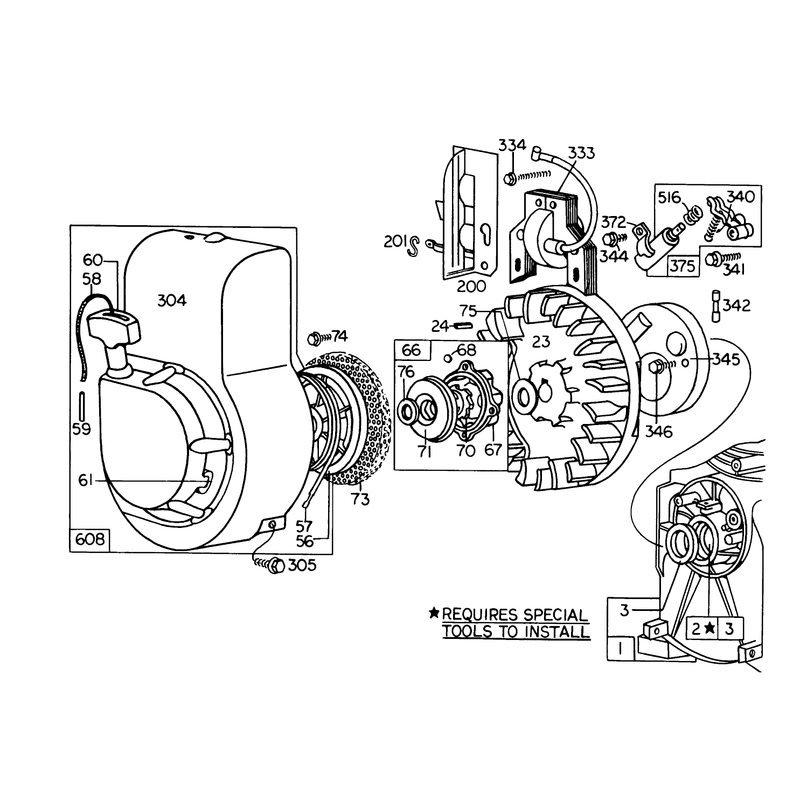 Rewind Starter Assembly