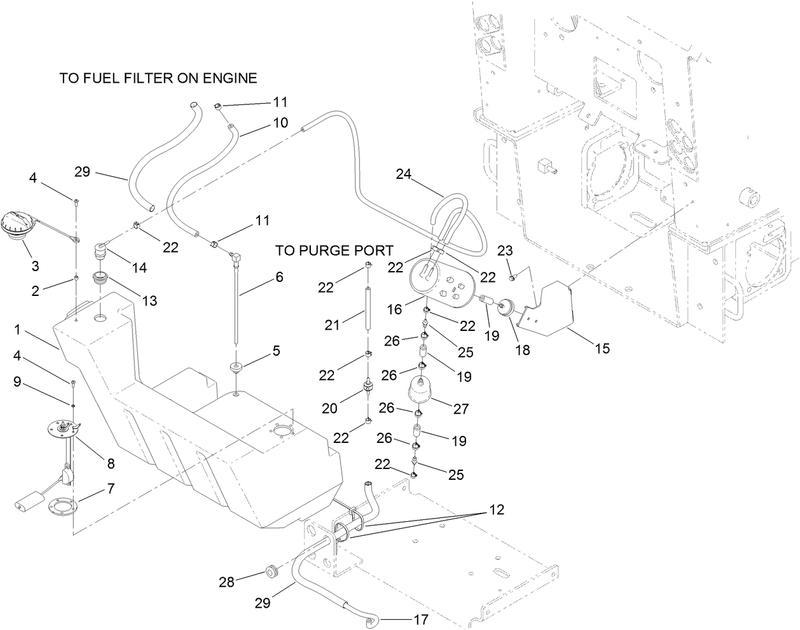 Fuel Tank and Carbon Canister Assembly