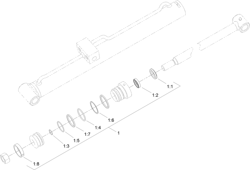 Left Hand Hydraulic Lift Cylinder Assembly No 104 6267
