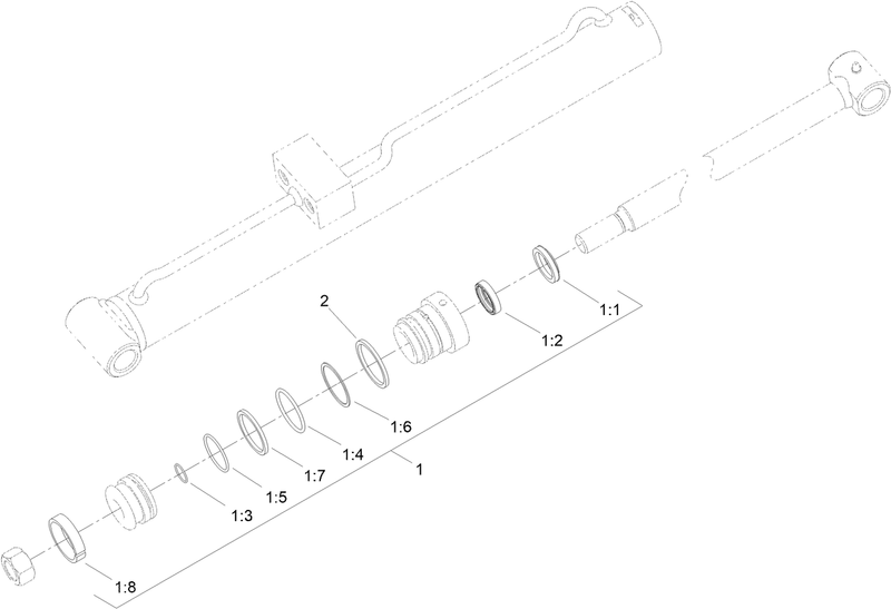 Right Hand Hydraulic Lift Cylinder Assembly No 104 6269