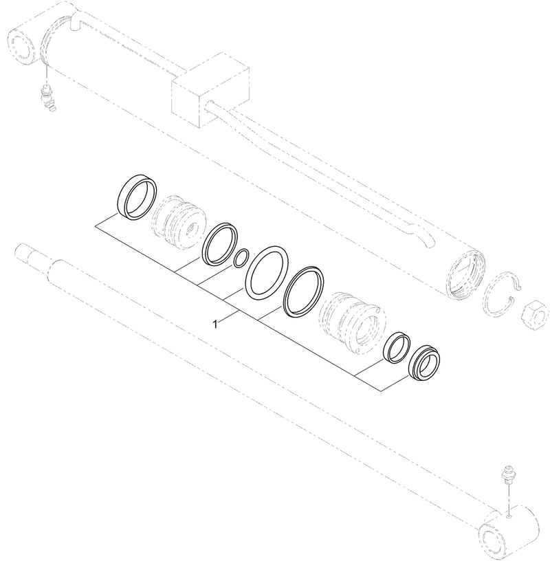 Right Hand Hydraulic Lift Cylinder Assembly No 117 1832