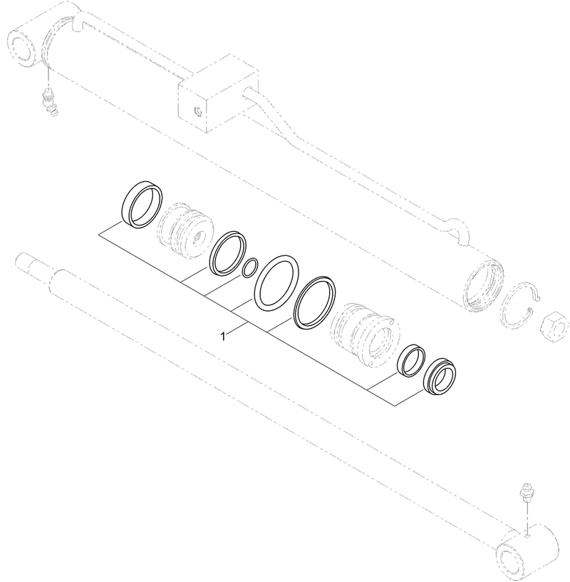 Left Hand Hydraulic Lift Cylinder Assembly No 117 1831