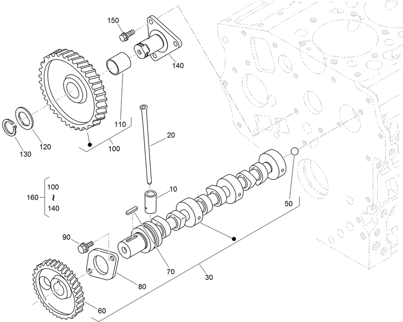 Camshaft and Idle Gear Shaft Assembly
