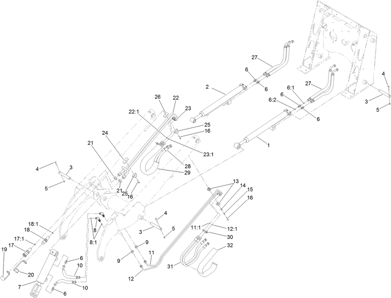 Loader Arm Hydraulic Assembly
