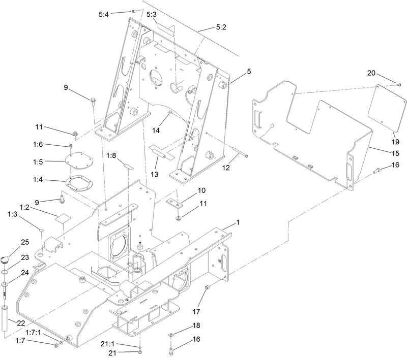 Main Frame and Fuel Tank Assembly