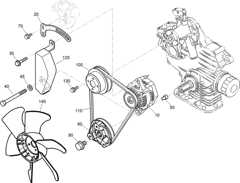 Alternator Pulley and Fan Assembly