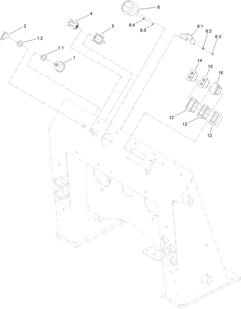 Fuel Gauge Hour Meter and Ignition Assembly