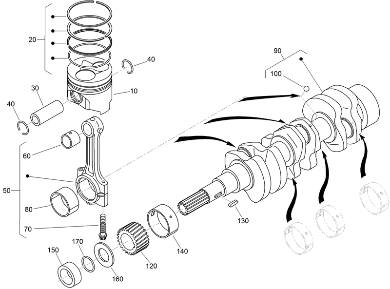 Piston and Crankshaft Assembly