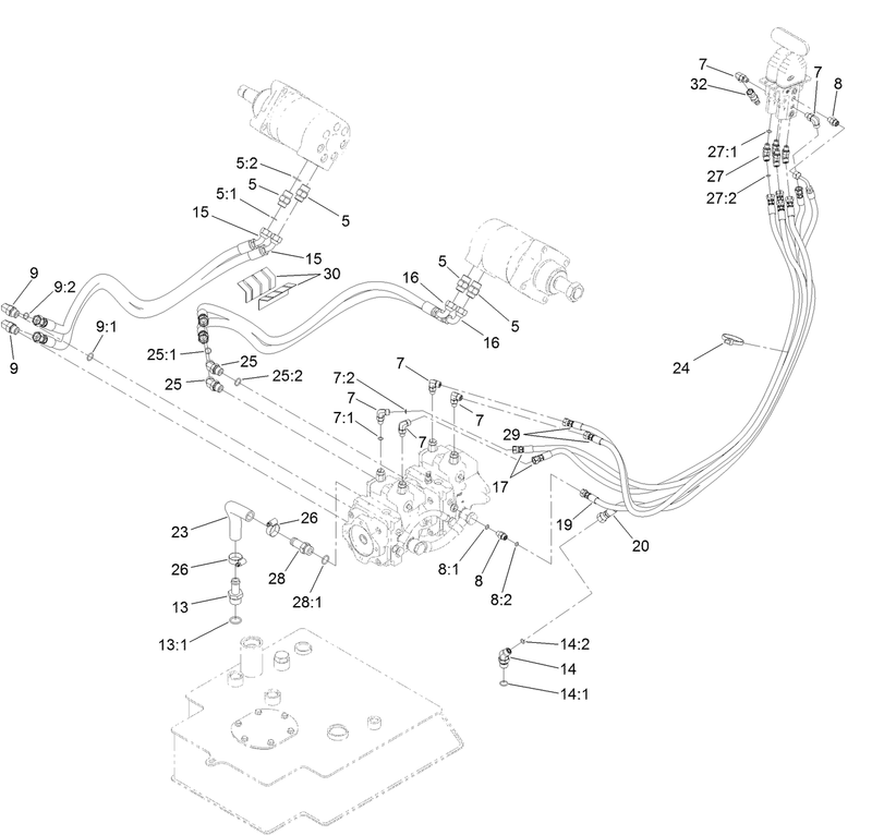 Hydraulic Motor and Hose Assembly
