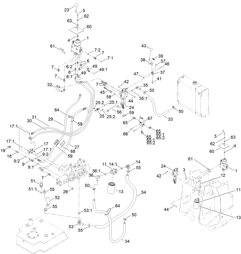 2 Spool Valve and Auxiliary Valve Assembly
